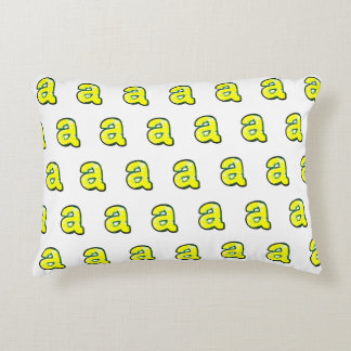Letter "a" decorative cushion