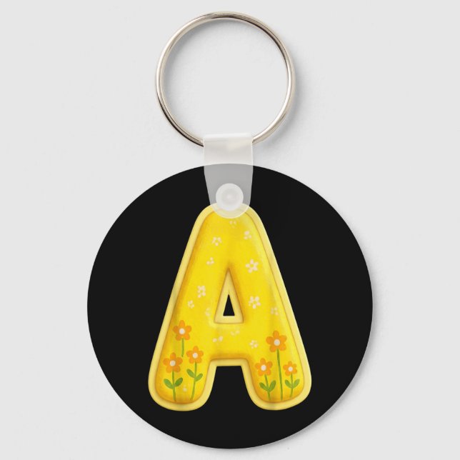 Letter A Funny Group Matching Halloween Costume Key Ring (Front)