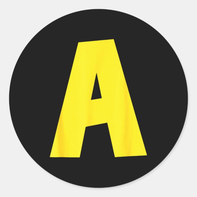 Letter A Funny Group Matching Halloween For Women  Classic Round Sticker (Front)