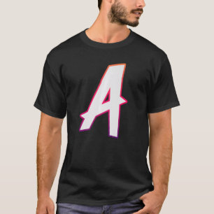 Letter A Graffiti Street Letter A Typography Alpha T-Shirt