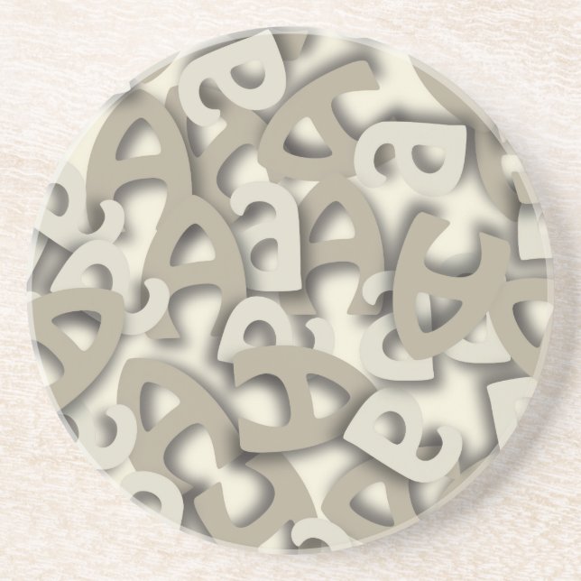 Letter A Grey Coaster (Front)