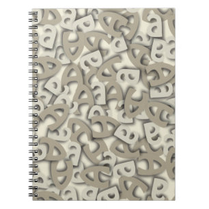 Letter A Grey Notebook