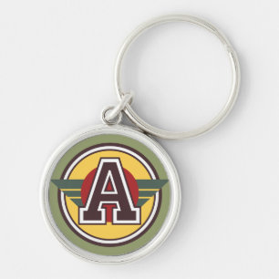 Letter A Initial Key Ring