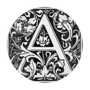Letter A Mediaeval Monogram Art Nouveau Cutting Board