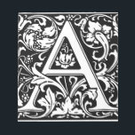 Letter A Mediaeval Monogram Art Nouveau Notepad<br><div class="desc">This initial A is part of a complete series of upper case William Morris inspired typography initials. The black and white lettering is highly decorative, styled after the fancy typography of the middle ages. Cute and trendy, this is a vintage chic monogram A - letter A- swirly A . Customise...</div>