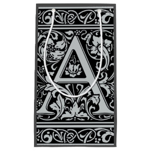 Letter A Mediaeval Monogram Art Nouveau Small Gift Bag