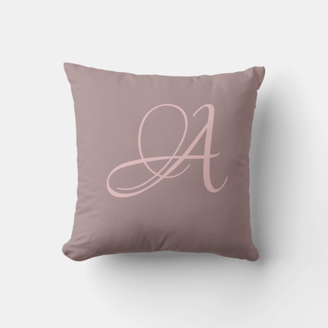 Letter A Monogram Initial Custom Cushion (Front)