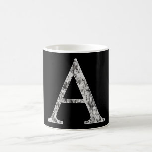 Letter A monogram initial Marble Alpha symbol Coffee Mug
