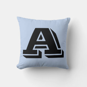 LETTER A MONOGRAM PILLOW