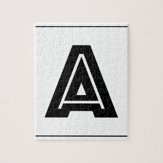 Letter A Monogram | Simple, Modern, Minimal Jigsaw Puzzle