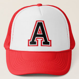 Letter "A" Monogram Trucker Hat