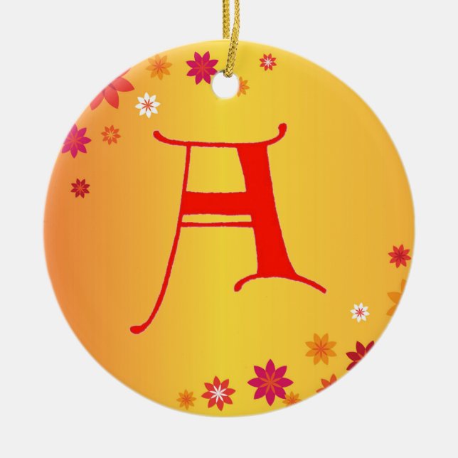 Letter A Ornament (Front)