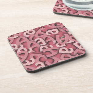 Letter A Pink Coaster