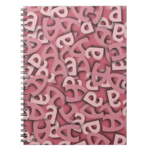 Letter A Pink Notebook