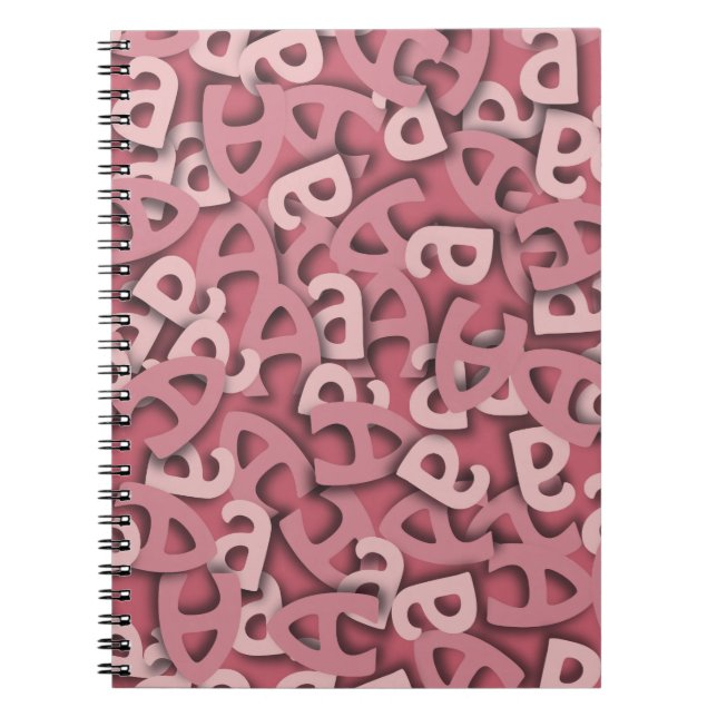 Letter A Pink Notebook (Front)