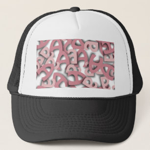 Letter A Pink Trucker Hat