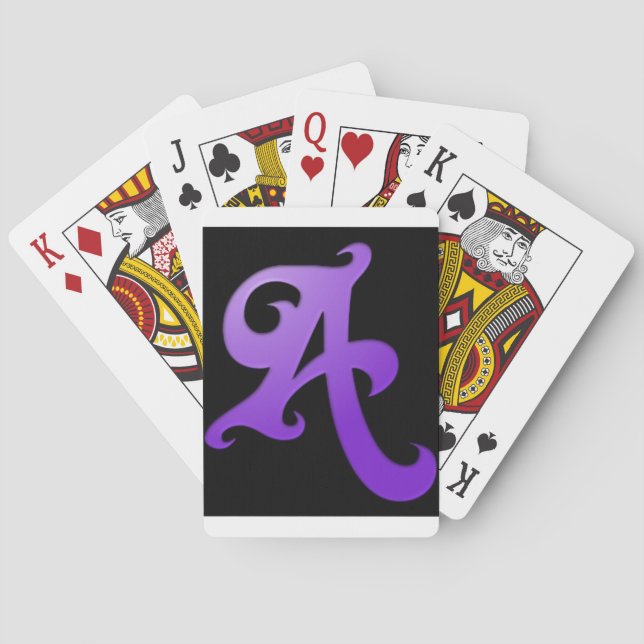 Letter A Playing Cards (Back)