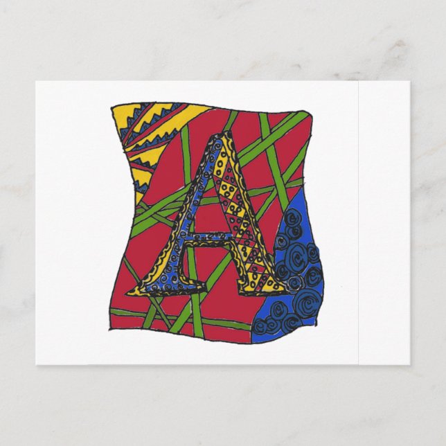 Letter "A" Postcard (Front)