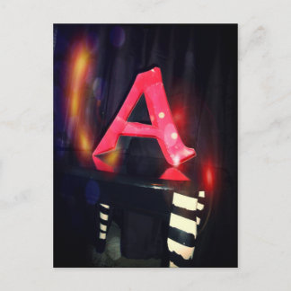 Letter "A" Postcard