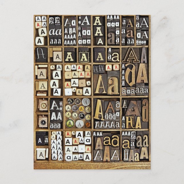 Letter A Postcard (Front)