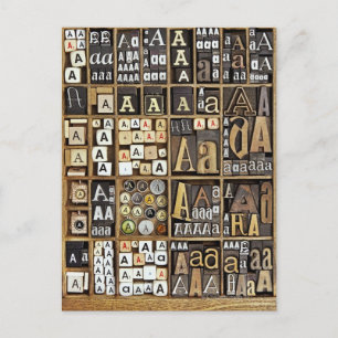 Letter A Postcard