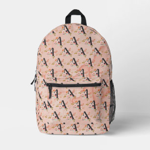 Letter A Printed Backpack