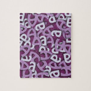 Letter A Purple Jigsaw Puzzle