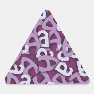 Letter A Purple Triangle Sticker