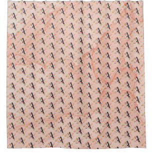 Letter A Shower Curtain