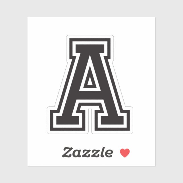 Letter A sporty college font alphabet (Sheet)