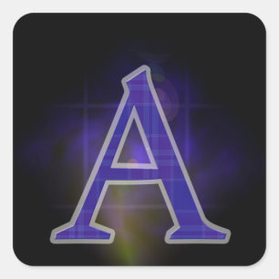 Letter A Square Sticker