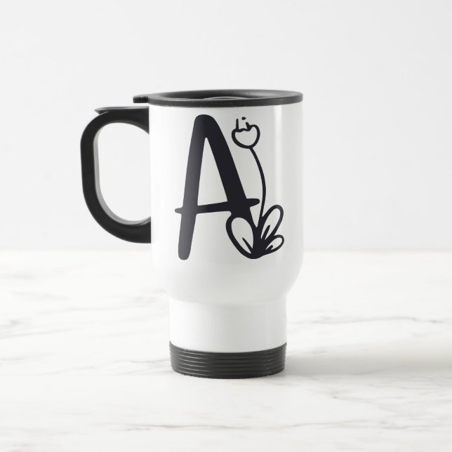 Letter A Travel Mug (Left)