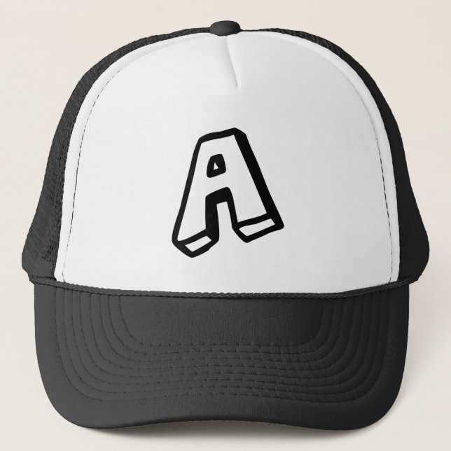Letter "A" Trucker Hat (Front)