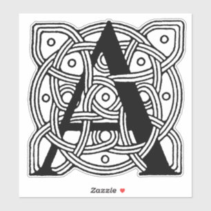 Letter A Vintage Celtic Knot Monogram