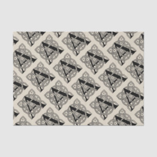Letter A Vintage Celtic Knot Monogram Tissue Paper