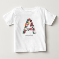 Letter A | Whimsical Floral Letter Monogram I