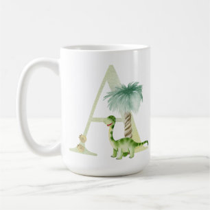 Letter A with dinosaur Coffee Mug