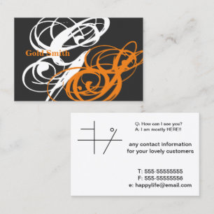 letter art business card