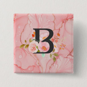 Letter B 15 Cm Square Badge