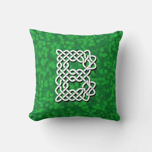 Letter B Celtic Knot Alphabet Cushion (Front)