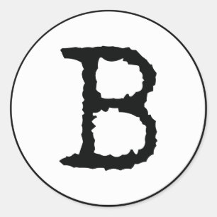 Letter B Classic Round Sticker