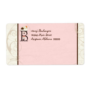 Letter B  Cupcake Business Address Mailing Labels