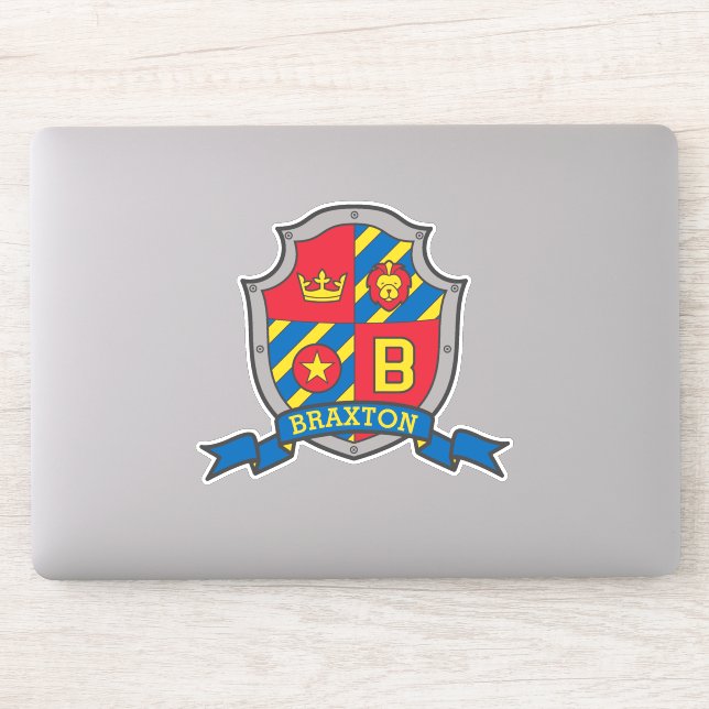 Letter B custom name Braxton lion knights crest (Computer)