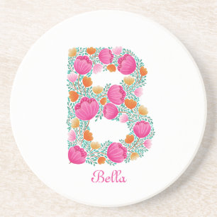 letter B customised sand stone costar  Coaster