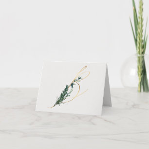 Letter B Decorative Monogram Notecard