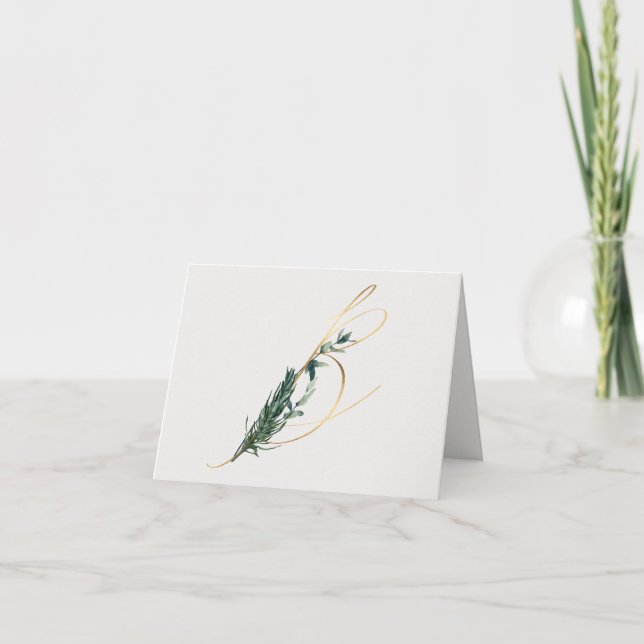 Letter B Decorative Monogram Notecard (Front)