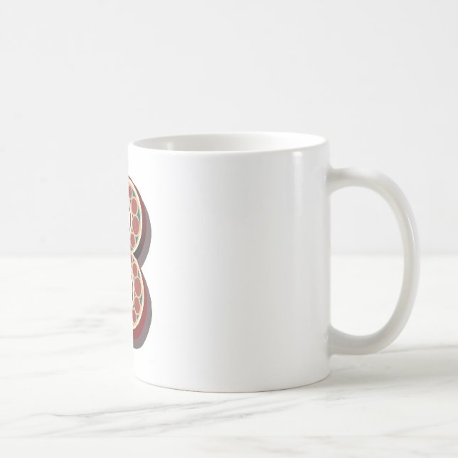 Letter "B" Elegant Embroidered Coffee Mug (Right)