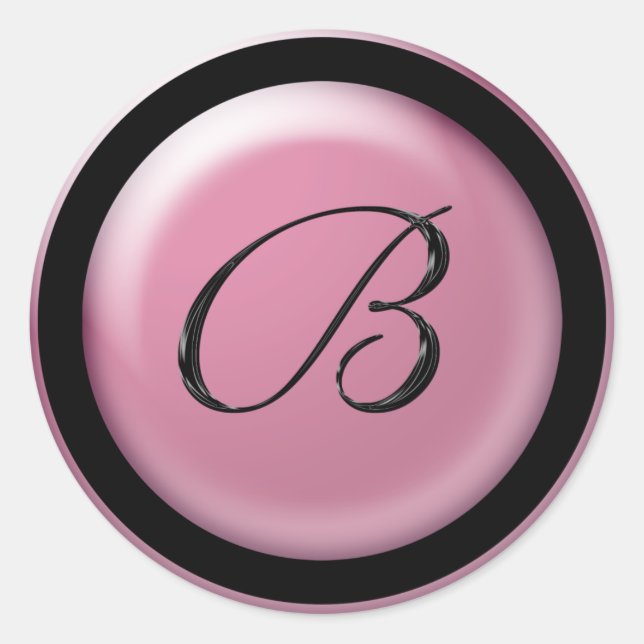 Letter B For Wedding Envelopes Classic Round Sticker (Front)