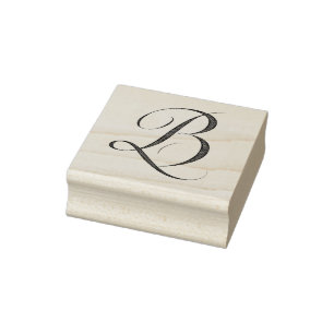 Letter B in rubber stamp
