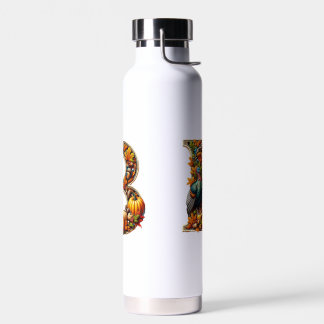 Letter B in Thanksgiving style Water Bottle